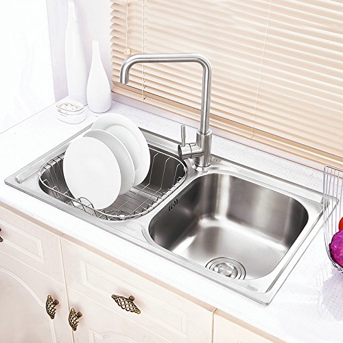 Amazon.co.jp: キッチンシンク キッチン用(蛇口なし) 台所の流し台 2槽